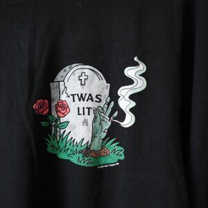 Cabin 7 'Twas Lit Zombie Hand Long Sleeve Tee | L